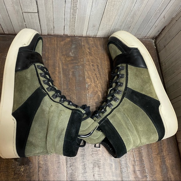 Balmain Paris H&M Combat Ankle Leather Boots Sz 9 - Picture 3 of 11